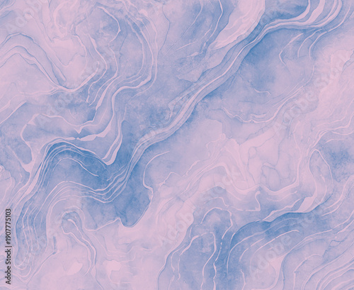 Abstract illustration with marble-like texture in shades of blue and pink colours to be used as wallpaper, poster and banner design