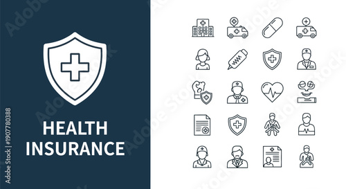 Startup and business growth concept with rocket and icon illustrations