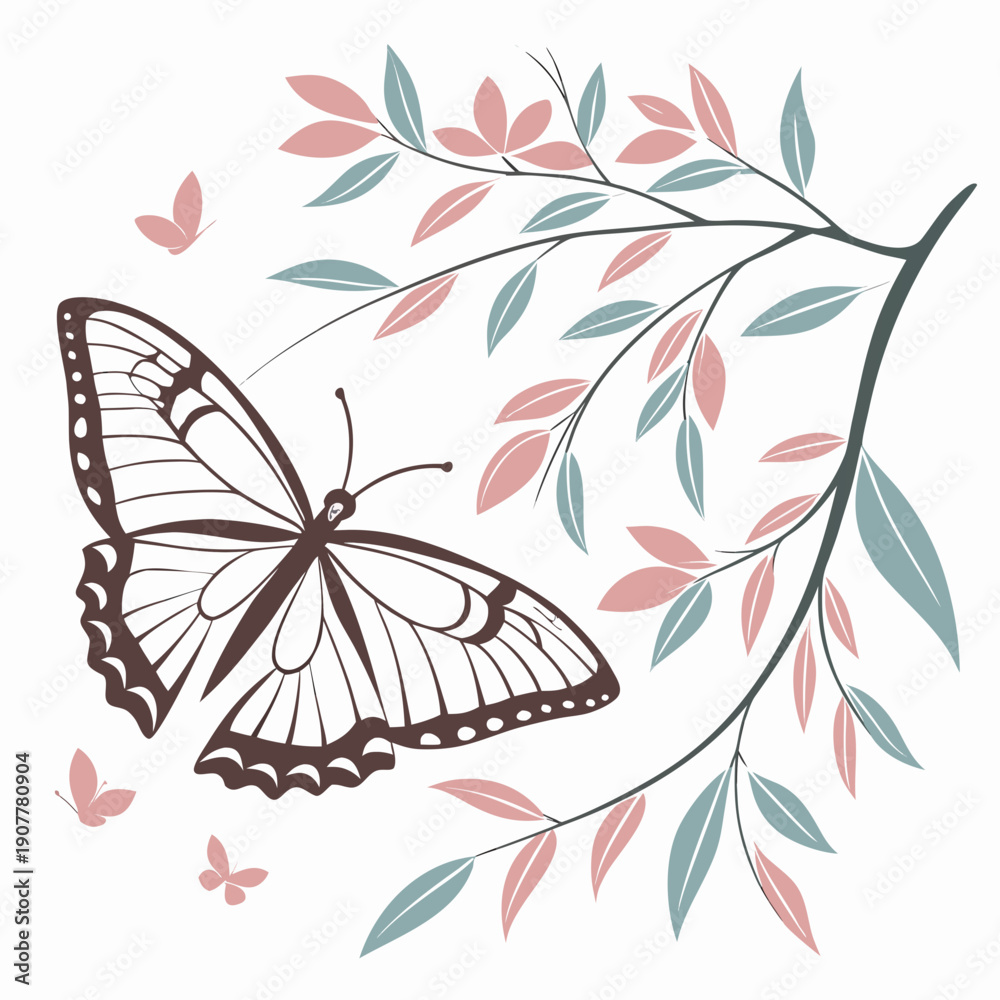 Fototapeta premium Light Watercolor Inspired Ink Strokes - Semi Transparent - Vector