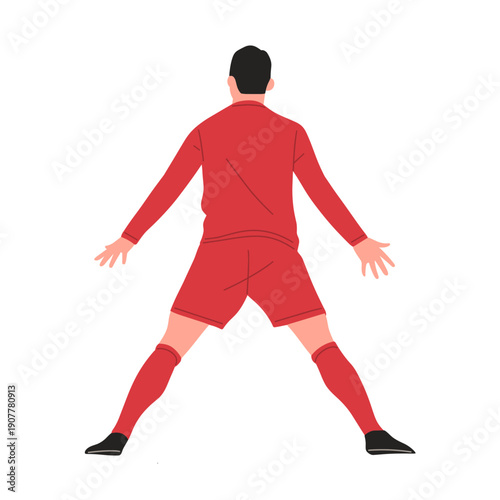 vector of male soccer players celebrating a goal in various dynamic poses such as jumping, sliding and victory gestures.Perfect for football match highlights, sports branding, tournament,poster,media