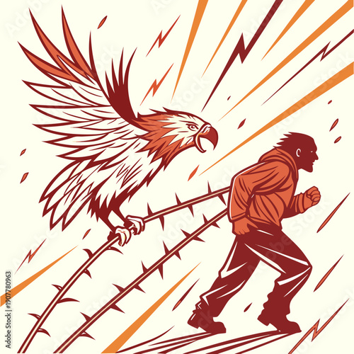 Aggressive Brush Slashes with Sharp Edges and Splatter - Vector