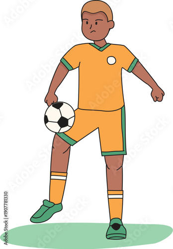 Soccer Illustration Set Juggling