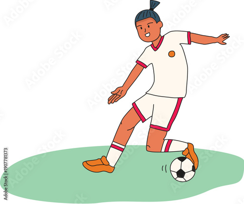 Soccer Illustration Set Dribble