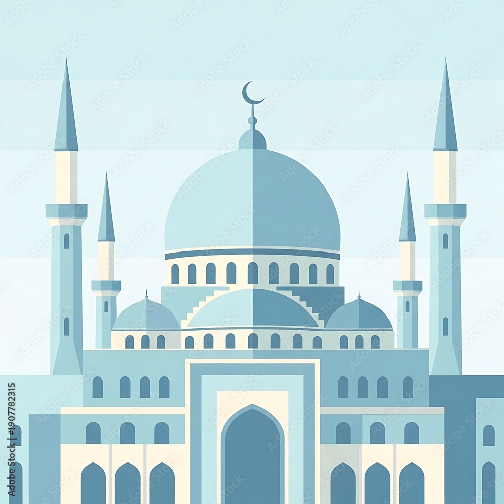 Fototapeta premium Illustration of a mosque architecture.