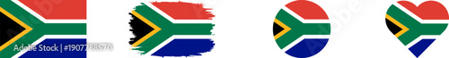 South Africa Shapes Set Square, Circle, and Heart