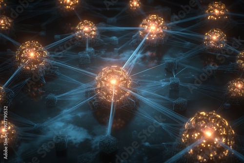 The NFT ecosystem on the blockchain connects digital assets within the same network.