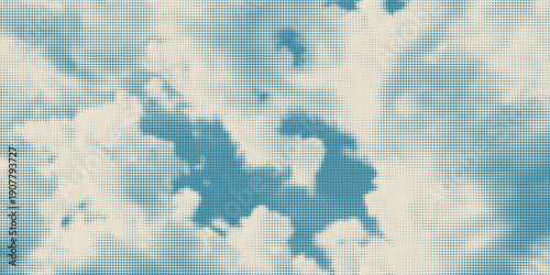 Photography retro sky pattern on old paper background. raster vintage clouds