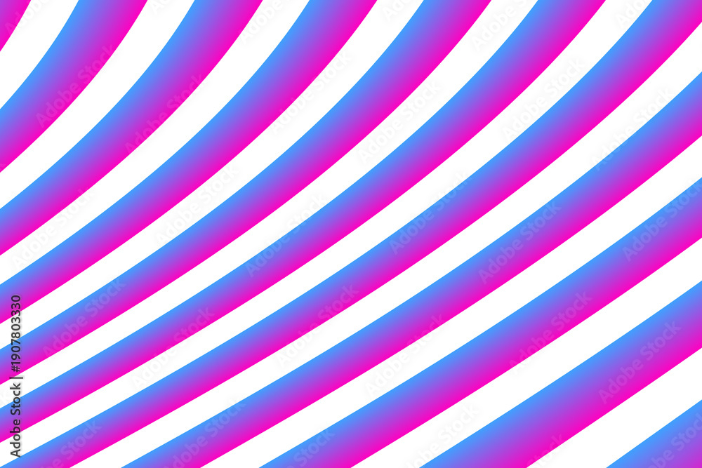 Obraz premium Vibrant wavy stripes pattern in pink and blue colors isolated on transparent background