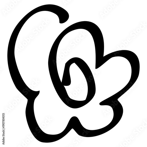 手描き線画のはなまるマーク（評価・正解）のイラスト素材