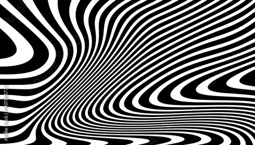 Cuadro en lienzo Zebra stripe pattern seamless loop abstract design isolated on transparent backg