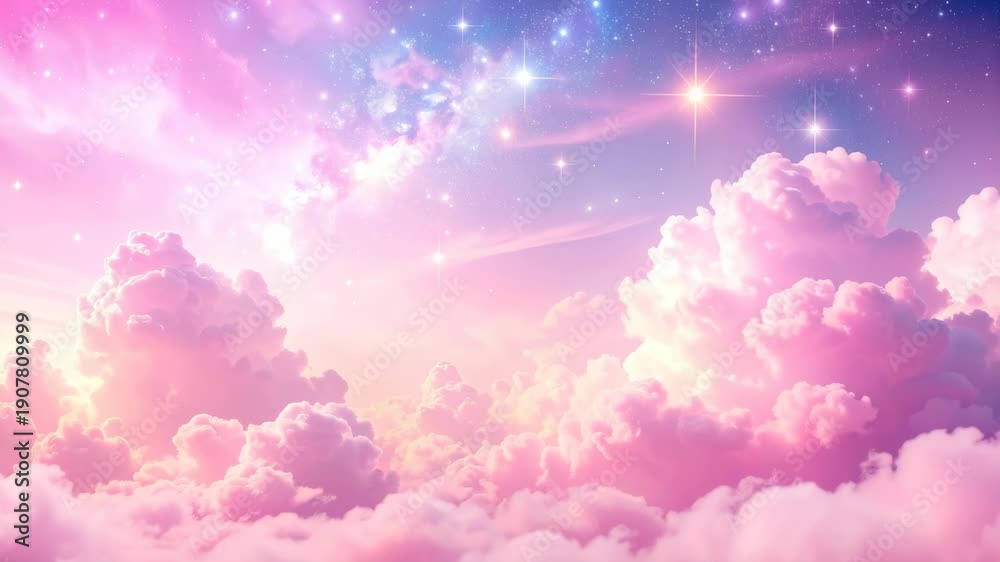 custom made wallpaper toronto digitalDreamy pastel pink and purple sky with fluffy clouds and glowing stars