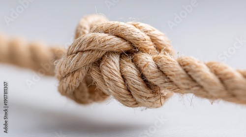 Wallpaper Mural A Close-Up View of a Intricate Knotted Rope Demonstrating the Art of Twisting Fibers Together for Strength and Durability in Various Applications Torontodigital.ca