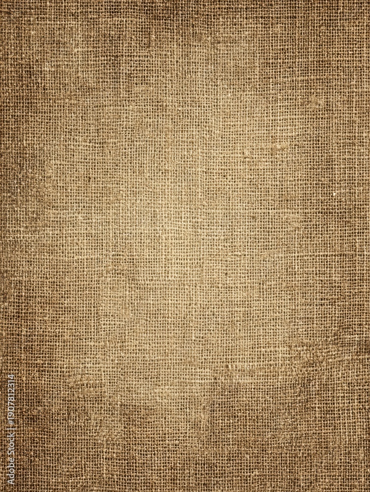 Fototapeta premium Burlap Texture Background with Natural Woven Jute Fibers in Rustic Neutral Tones
