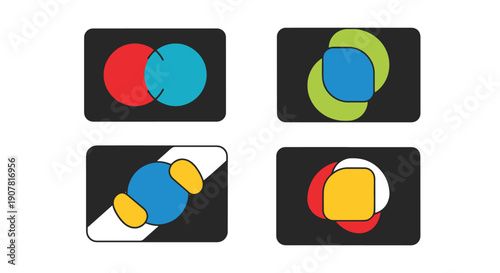 Mouse Pad Line art color simple design