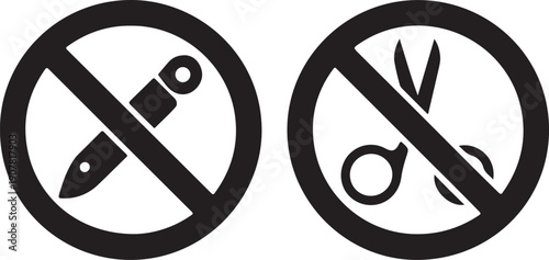 Do not open with a knife or scissors sign