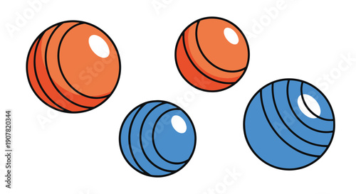 Pilates Ball Line color art modern style