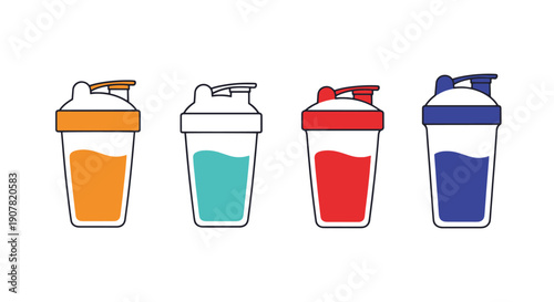 Protein Shake Line art high quality