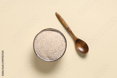 Bowl with psyllium husk pow...