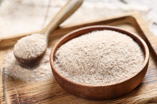Bowl with psyllium husk pow...