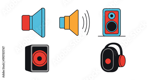 Soundproof Line art color vector clean design