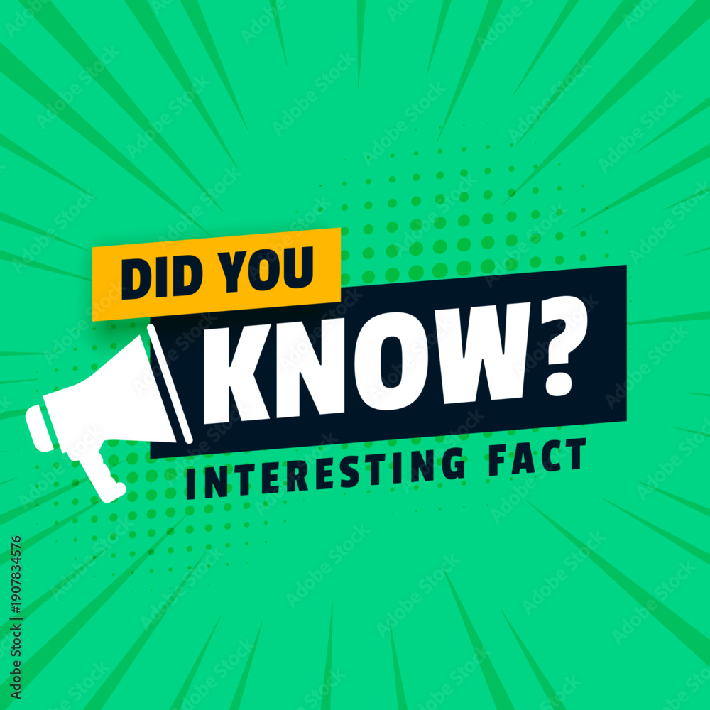 Naklejka premium did you know loudspeaker background for interesting fact and fun