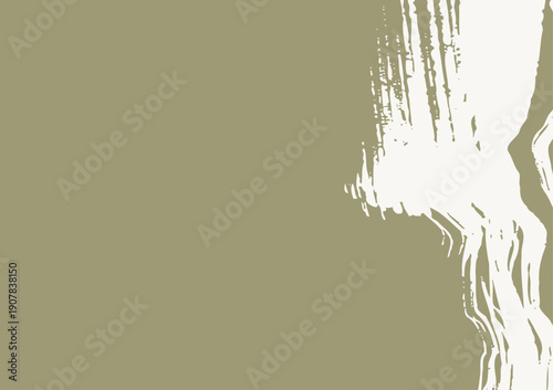 Minimal vector banner with flowing ink brush stroke, inspired by sumi-e calligraphy, zen aesthetics and traditional Asian art.