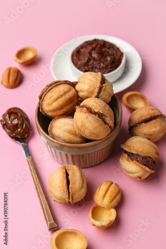 Bowl with sweet walnut shap...