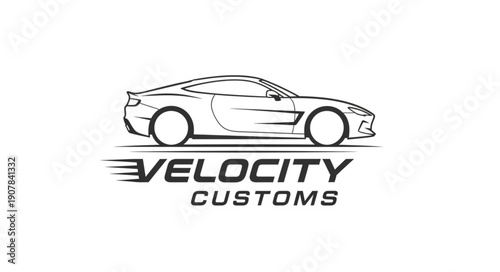 Custom Car Logo Design Illustration.