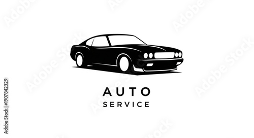 Classic Car Auto Service Emblem Logo.