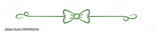 Charming bow tie decorative divider for St. Patrick's Day design