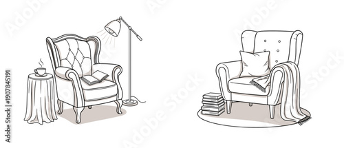 Charming armchair and cozy decor decorative dividers for home design