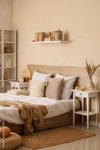 Interior of modern bedroom ...
