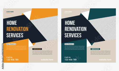 Home repair social media post design