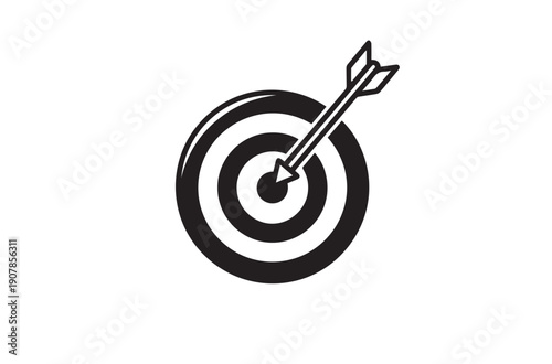 Bullseye target with arrow