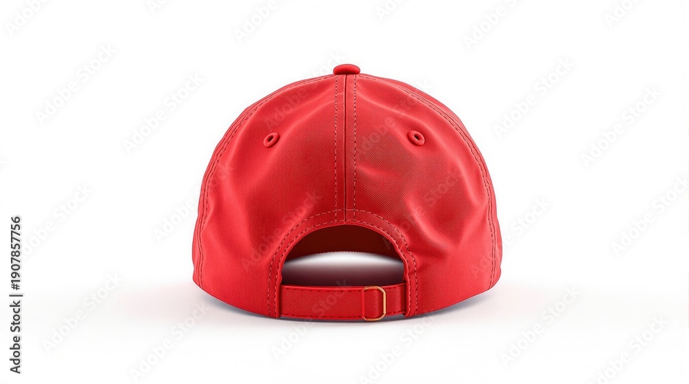 Fototapeta premium Red baseball cap mockup