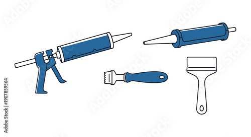Caulking Tool Line color art clean design