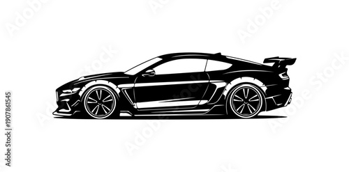 Modern High-Performance Racing Car Vector Illustration