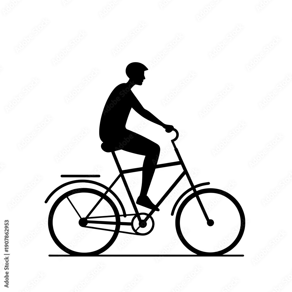 Fototapeta premium silhouette of a cyclist