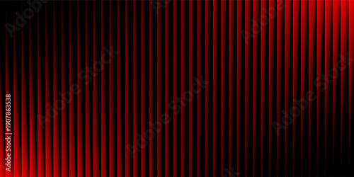 Futuristic vibrant vertical ribbed lines that distorts vivid red blue diagonal gradient. Vivid and colorful visual perfect for modern design, technology backgrounds, or creative advertising projects