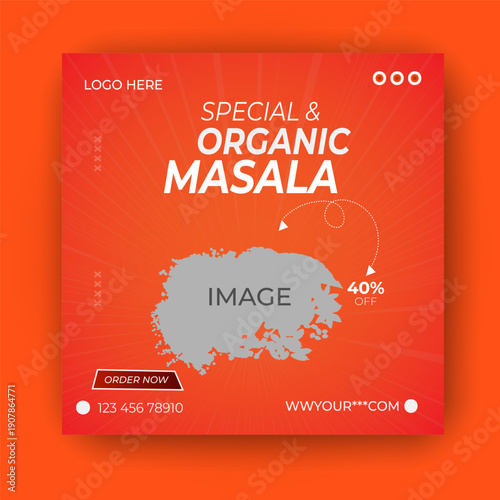 
Special Organic Masala Social Media Post Banner Design
