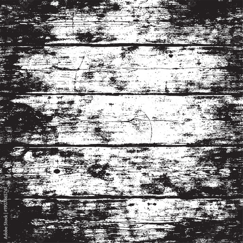 Wallpaper Mural Black and White Grunge Wooden Plank Texture Background with Distressed Surface Torontodigital.ca