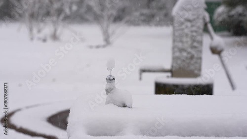 Wallpaper Mural Frozen Drinking Fountain in a Winter City Park Torontodigital.ca