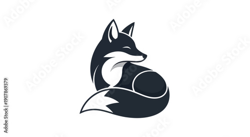 Stylized lizard silhouette on white background