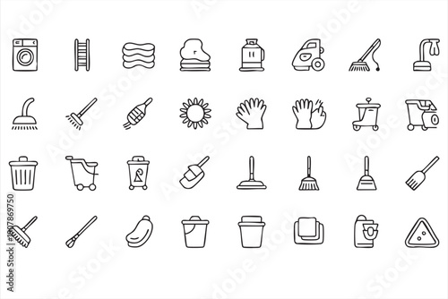 Home and office hygiene pictograms