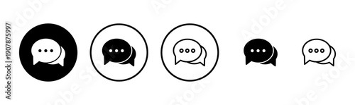Chat icon logo design. speech bubble sign and symbol. comment icon. message