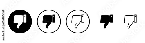 Dislike icon logo design. dislike sign and symbol. Hand with thumb down