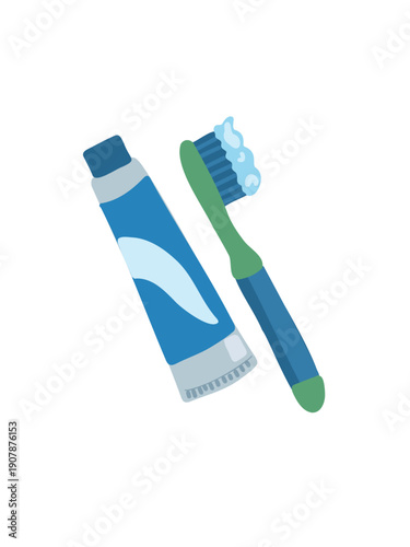 daily oral care toothbrush paired with toothpaste