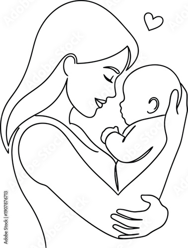 Canvastavla Mother and child embrace