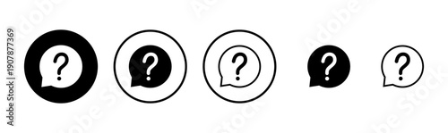 Question icon logo design. question mark sign and symbol