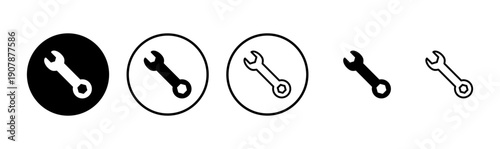 Wrench icon logo design. repair icon. tools sign and symbol